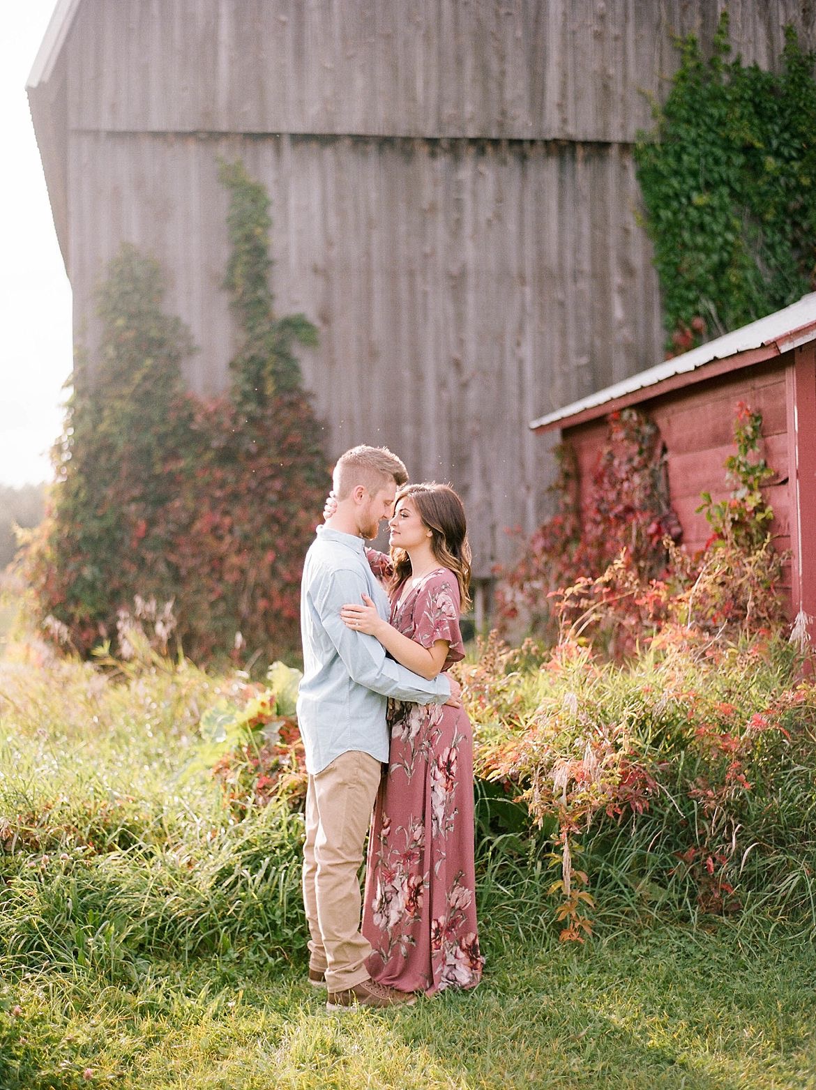 Sweet Rustic Fall  Engagement  Session The White Wren